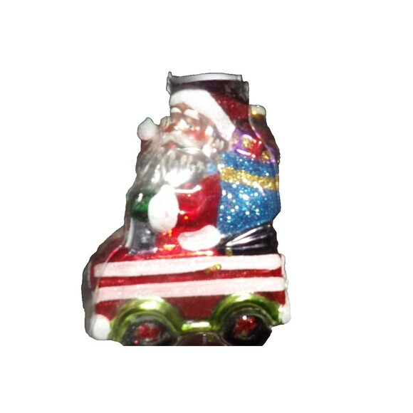Christopher Radko 2012 Blown Glass Santa in Car Ornament Sparkle Bright NIB HTF - Picture 3 of 11